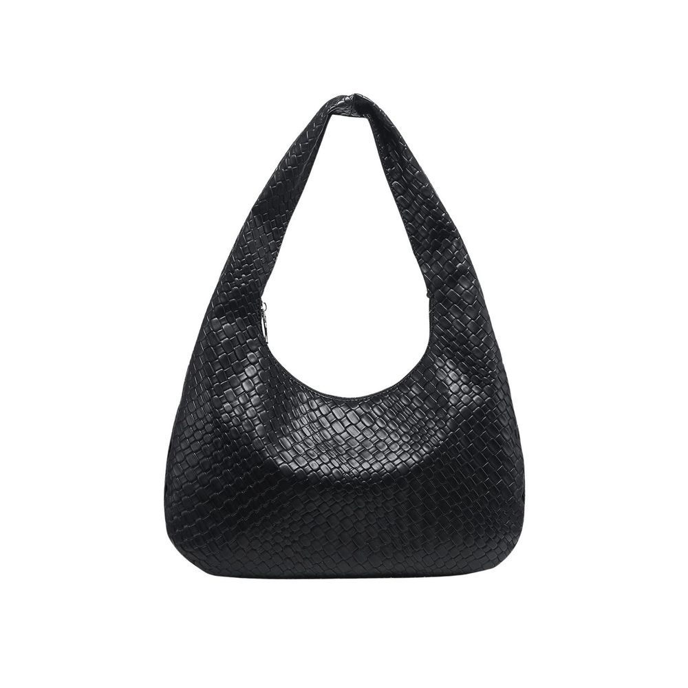 Woven Leather Handbag Vintage Top Handle Shoulder Bags Textured Hobo <3